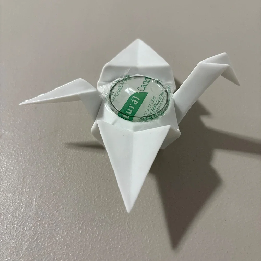 White Origami Crane Candle Holder Tealight Holder Ceramic Unique iem‎
